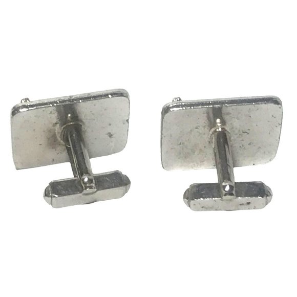 1940s 1950s Dancing Couple Cufflinks Silver Tone and Black Jitterbug Lindy - Picture 4 of 4
